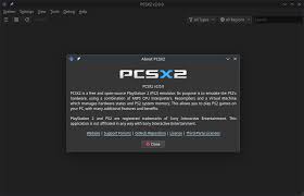 PS2 emulator settings screen